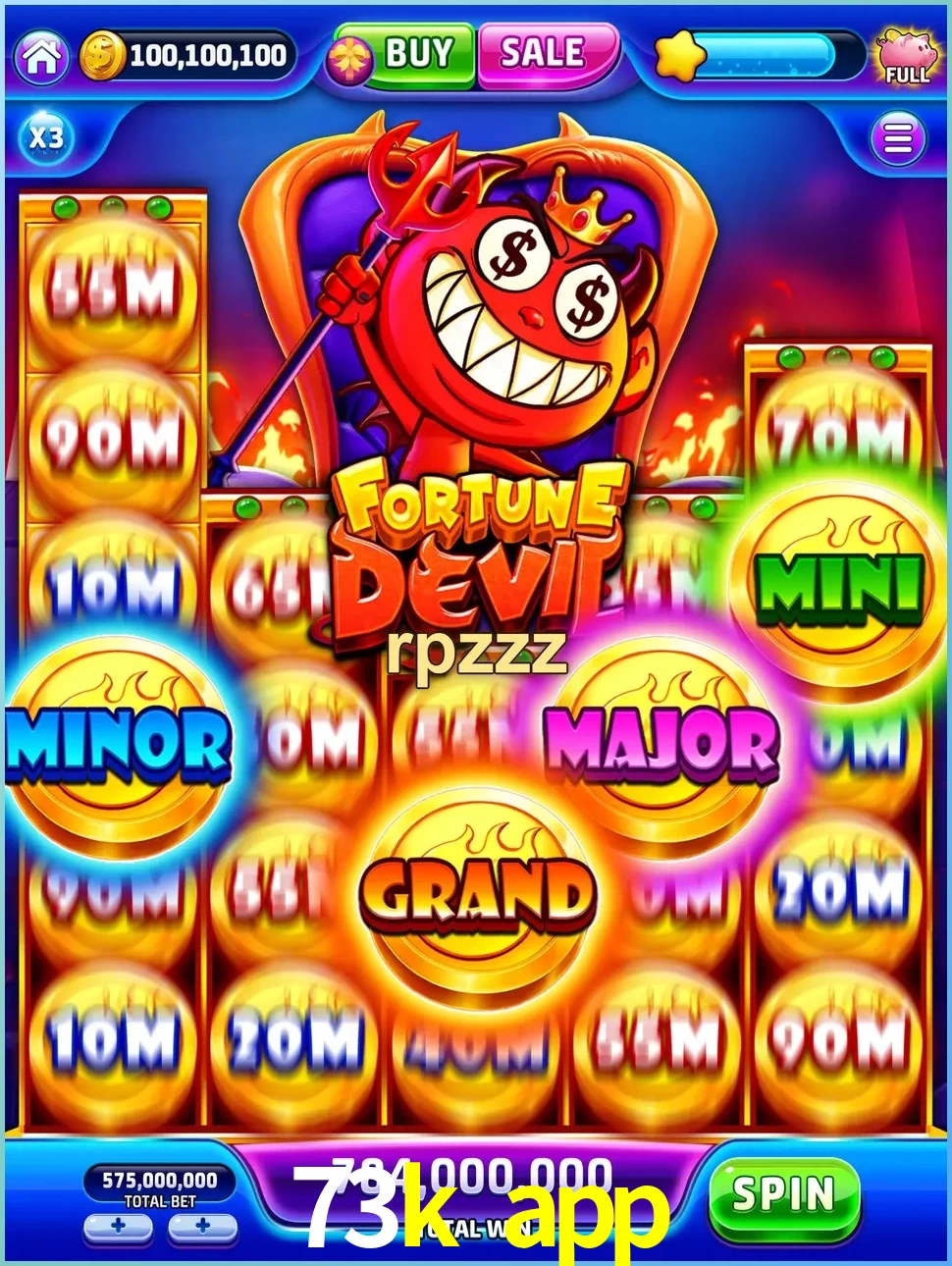 73k app — galeri tampilan Resmi APK